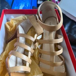 Adrienne Vittadini Tan Strappy Sandals
